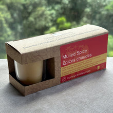 Load image into Gallery viewer, Pack of 3 Mulled Spice Votives with a Glass Cup