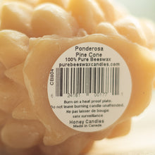 Load image into Gallery viewer, 100% Natural Pine Cone Beeswax Candle from Canada
