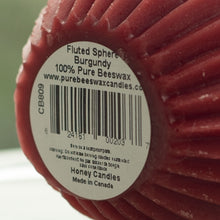 Load image into Gallery viewer, 100% Fluted Sphere Beeswax Candle
