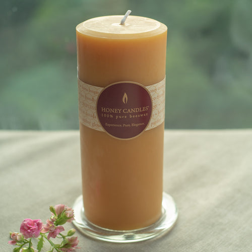 100% Pure Beeswax Pillar Candle from Canada 7x3