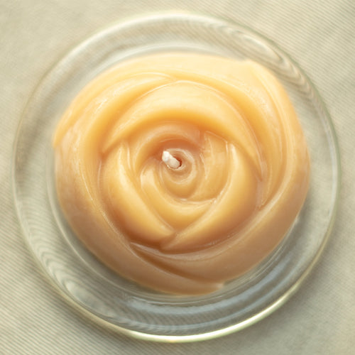 100% Natural Rose Beeswax Candle