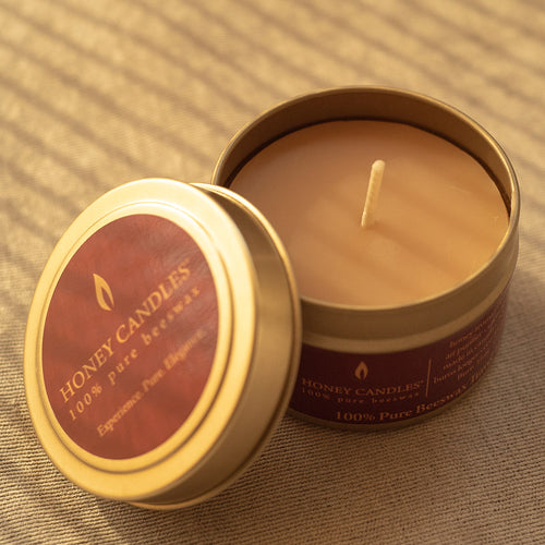 Beeswax Candle - Gold Travel Tin