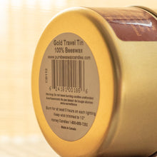Load image into Gallery viewer, 100% Pure Beeswax Candle in Tin for Travel
