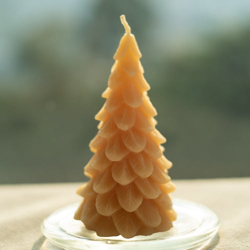 100% Natural Yule Tree Beeswax Candle