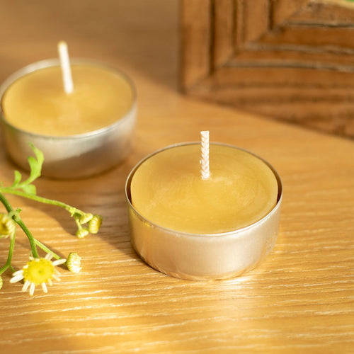 100% Natural Beeswax Tealight Candle from Canada