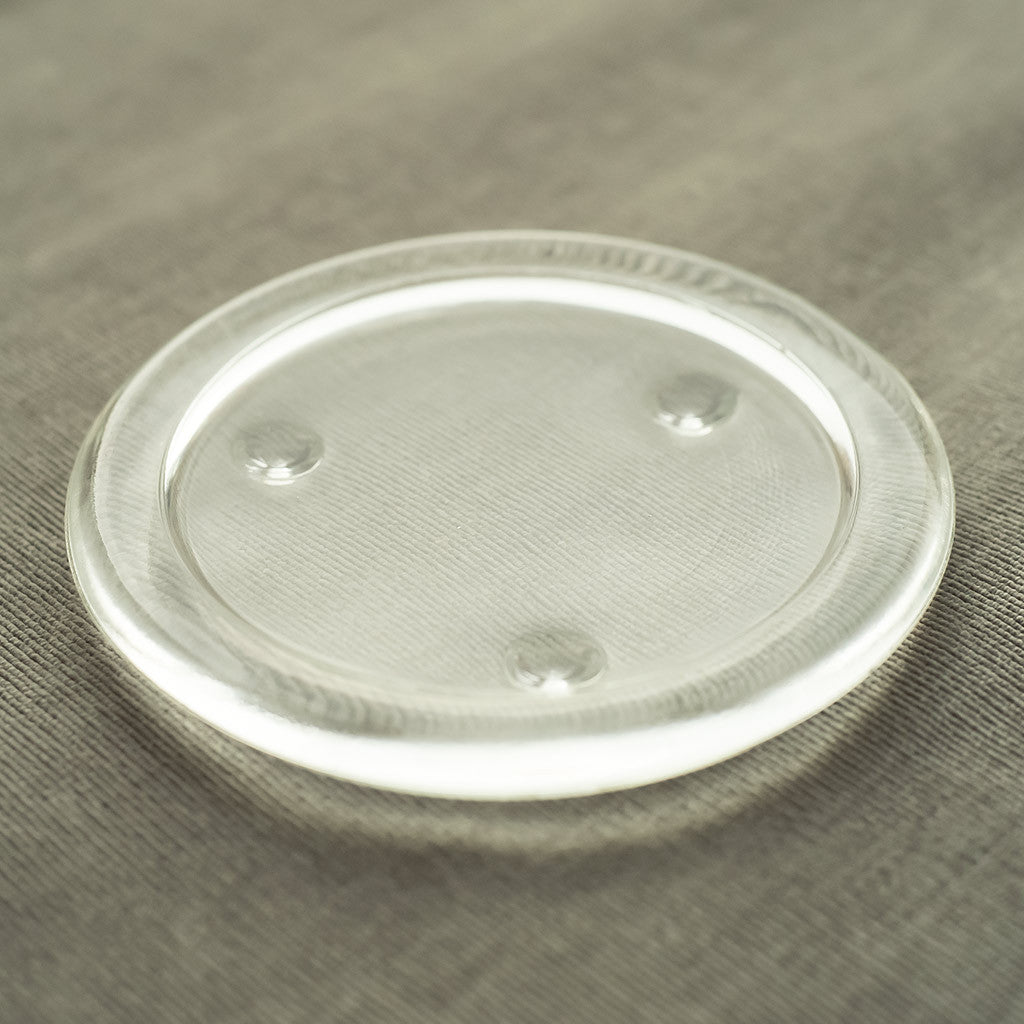 Clear Glass round Pillar Candle Plate