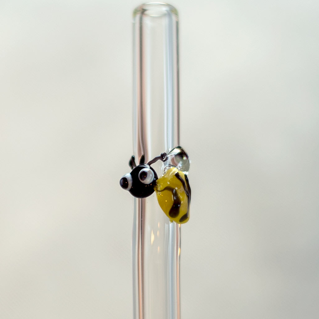 Bee Glass Drinking Straw